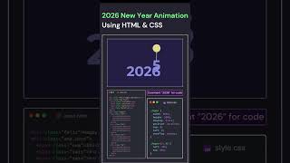 Bye 2025, Hello 2026! #WebDevelopment #CodingLife #NewYear2026 #CSSAnimation #HTMLCSS #FrontendDev