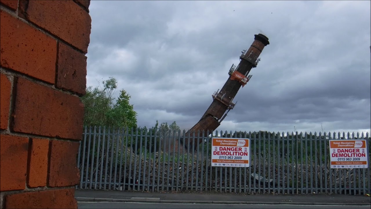Long Eaton Chimney Demolition - YouTube