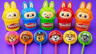 Super Satisfying 🌈 PAW PATROL Super Glitter Candy Slime ASMR ✨ Massinha Play Doh da Labubu