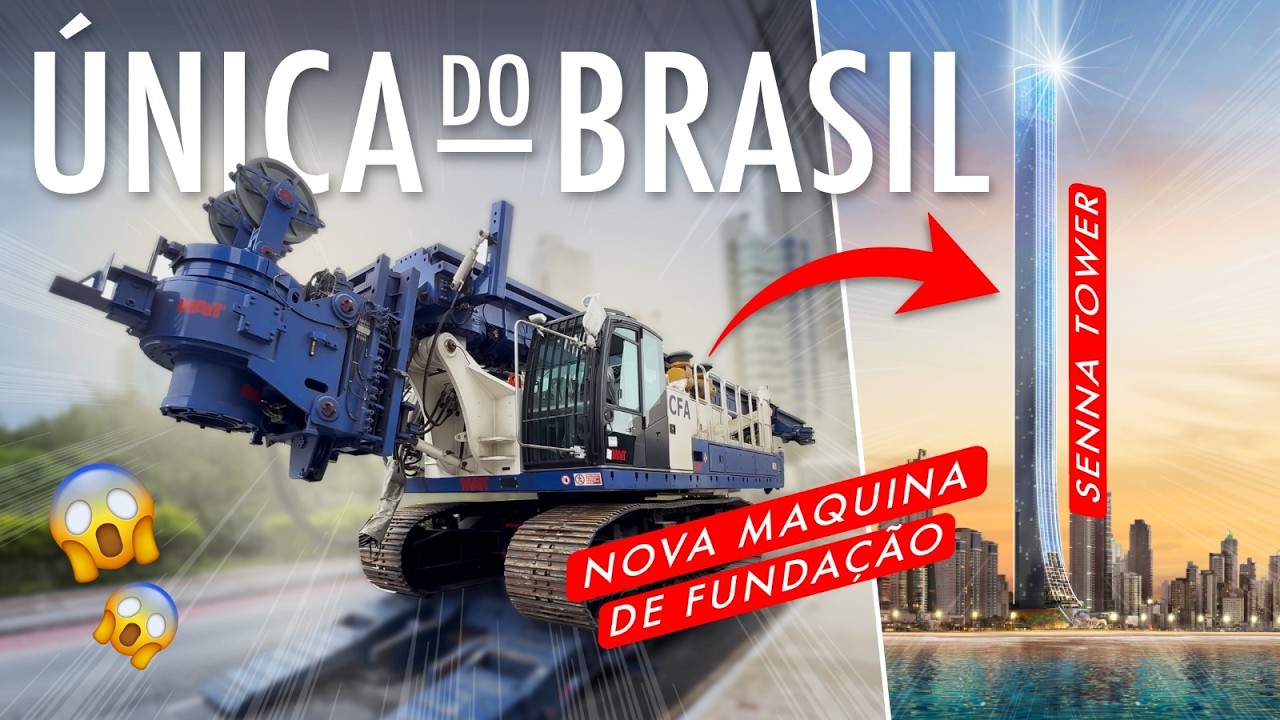 130 Toneladas - ÚNICA DO BRASIL - Nova Maquina de fundação do SENNA TOWER