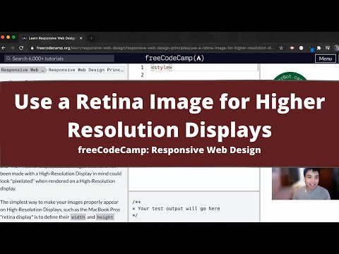 Use a Retina Image for Higher Resolution Displays (Responsive Web Design Principles) freeCodeCamp