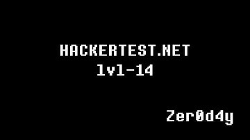 Hacker Test Lvl-14