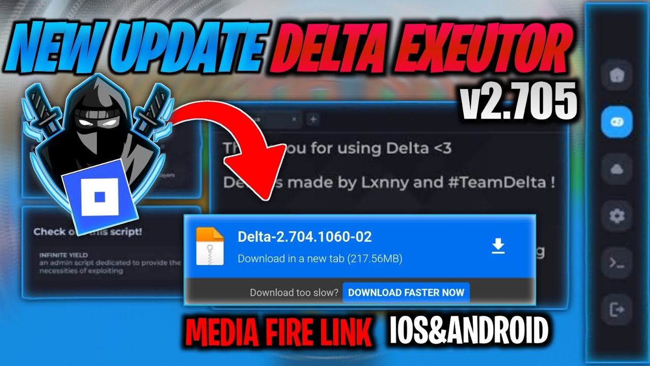 Последнее обновление Delta Executor (v2.705) | Android и iOS | Прямая ссылка на MediaFire 🔥
