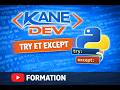 #12 - Gestion des erreurs avec try et except | Formation Python