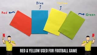 Origami Red & Yellow Cards Used For Football Game