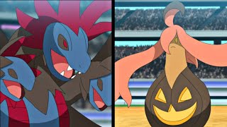 Hydreigon vs Gourgeist (SUB) - Lance vs Diantha - Pokémon Journeys: The Series