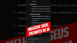 Melhore seus prompts de IA com essa dica simples 🤖✨ #gemini