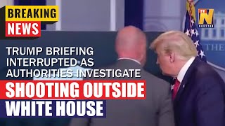 President Trump evacuated from Press Briefing room by Secret service