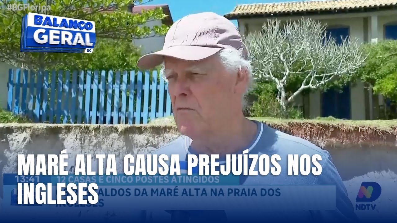 Maré alta causa prejuízos a moradores e estabelecimentos nos Ingleses