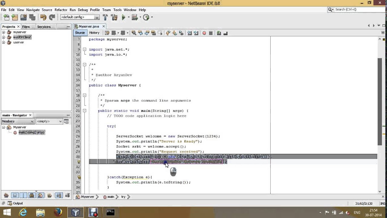 Practical 4 TCP/IP server, socket program - YouTube