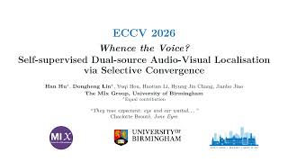 Detalles [ECCV26] Whence the Voice Self-supervised Dual-source Audio-Visual Localisation Guía