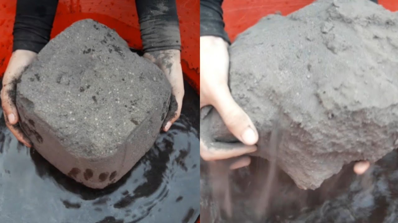 ASMR⏩giant shapes series ⏪charment water +dry floor crumbling snappy clear loud sounds