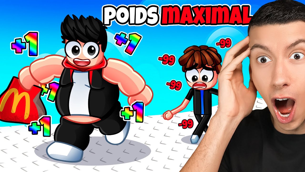 MANGER +1 PAR SECONDE POUR DEVENIR ÉNORME ET PAS SEC DANS ROBLOX..