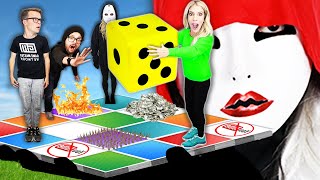 GIANT BOARD GAME Challenge in Real Life! (RZ Twin tricks Hacker to win $10,000)  | Rebecca Zamolo