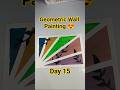 Day 15 "Easy Geometric😍 Painting🎨 | Unique Wall Art Ideas #Shorts @virals #30daychallenge #ytshorts