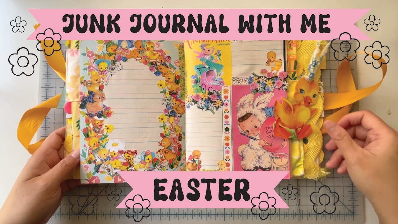 Junk Journal with me  -  Easter Layout  + Joann Fabrics Haul