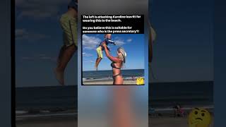 The Viral Karoline Leavitt Beach Photo Debate Explained 📱🌊. #shorts