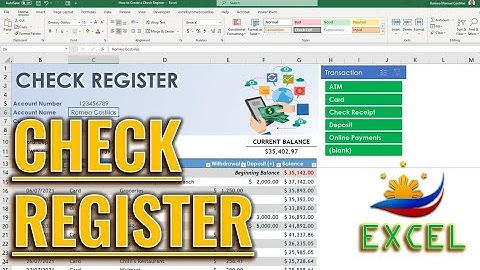 How to Create a Check Register