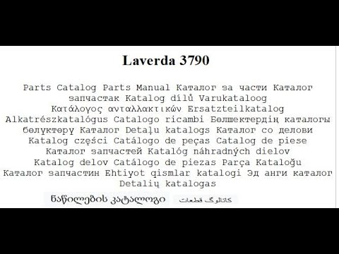 Laverda 3790 - Parts Catalog