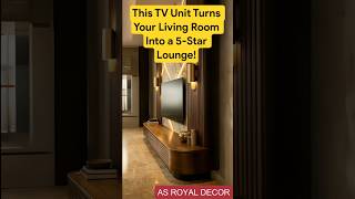 This TV Unit Turns Your Living Room Into a 5-Star Lounge! #asroyaldecor #tvunitdesign #modernliving