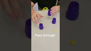 Cups and balls magic trick! #magic #pennandteller #easymagictricksforkids