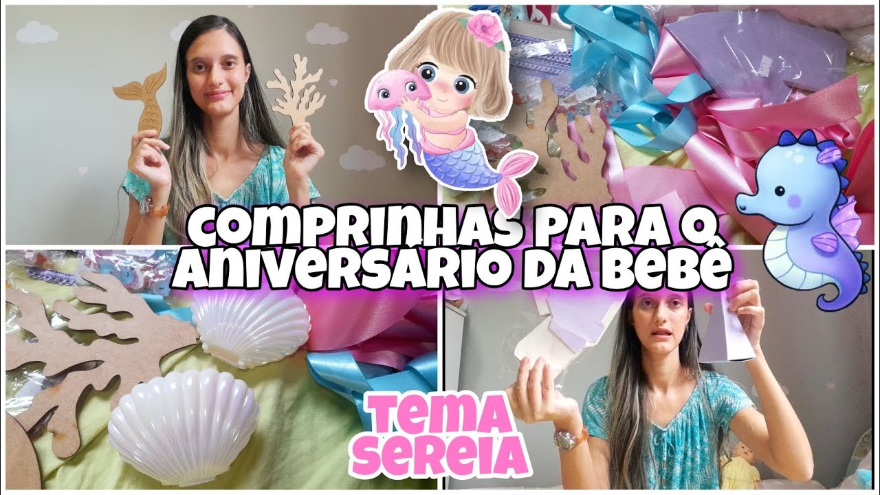 COMPRINHAS PARA O ANIVERSÁRIO DA BEBÊ TEMA SEREIA