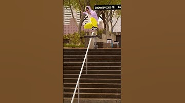 Late Backfoot 360 Flip to Fs Lipslide down a BIG STAIRSET in Session (Skate Sim) 🥳 #shorts