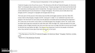 Primary Source Interpretation Example Video