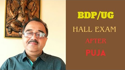 BDP/UG EXAM AFTER PUJA. (NSOU)