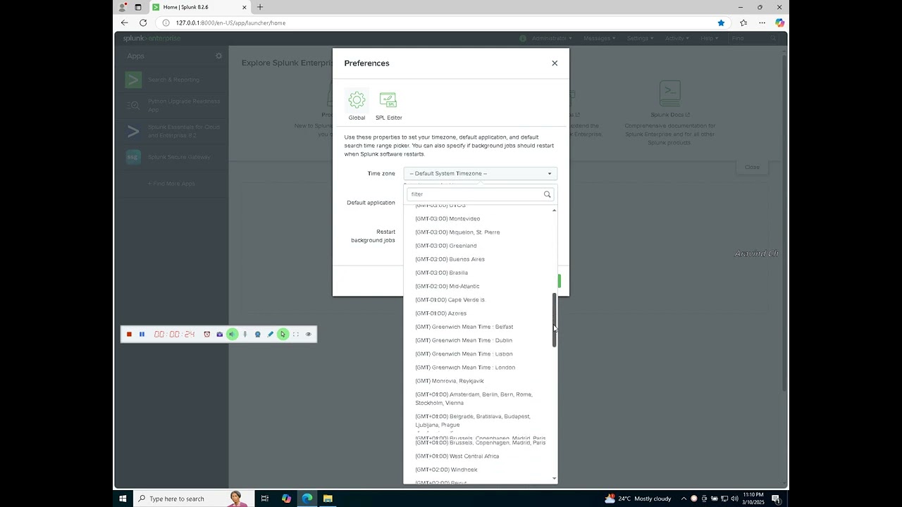 Lesson 121   how to configure timezone in splunk enterprise