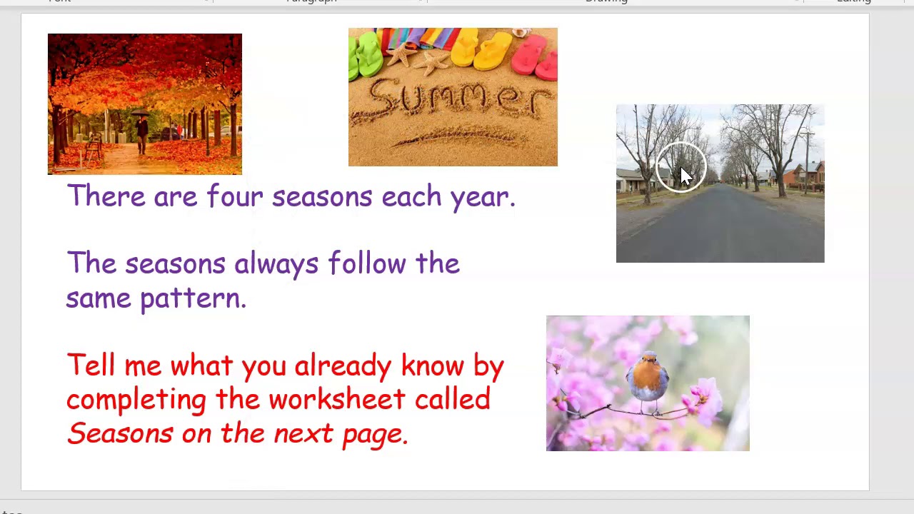 Year 1 Term 2 Library Seasons week 1 1 - YouTube