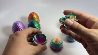 3D Printed Dragon In Egg Fidget Toy