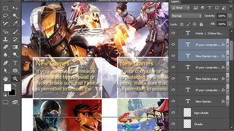 How To Design Gaming Web Template in Photoshop Part 3 Urdu/Hindi