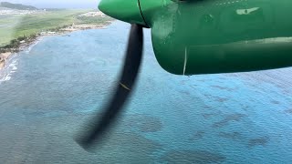LATE TURN | Air Adelphi DHC-6 Landing at St Lucia Hewanorra International Airport