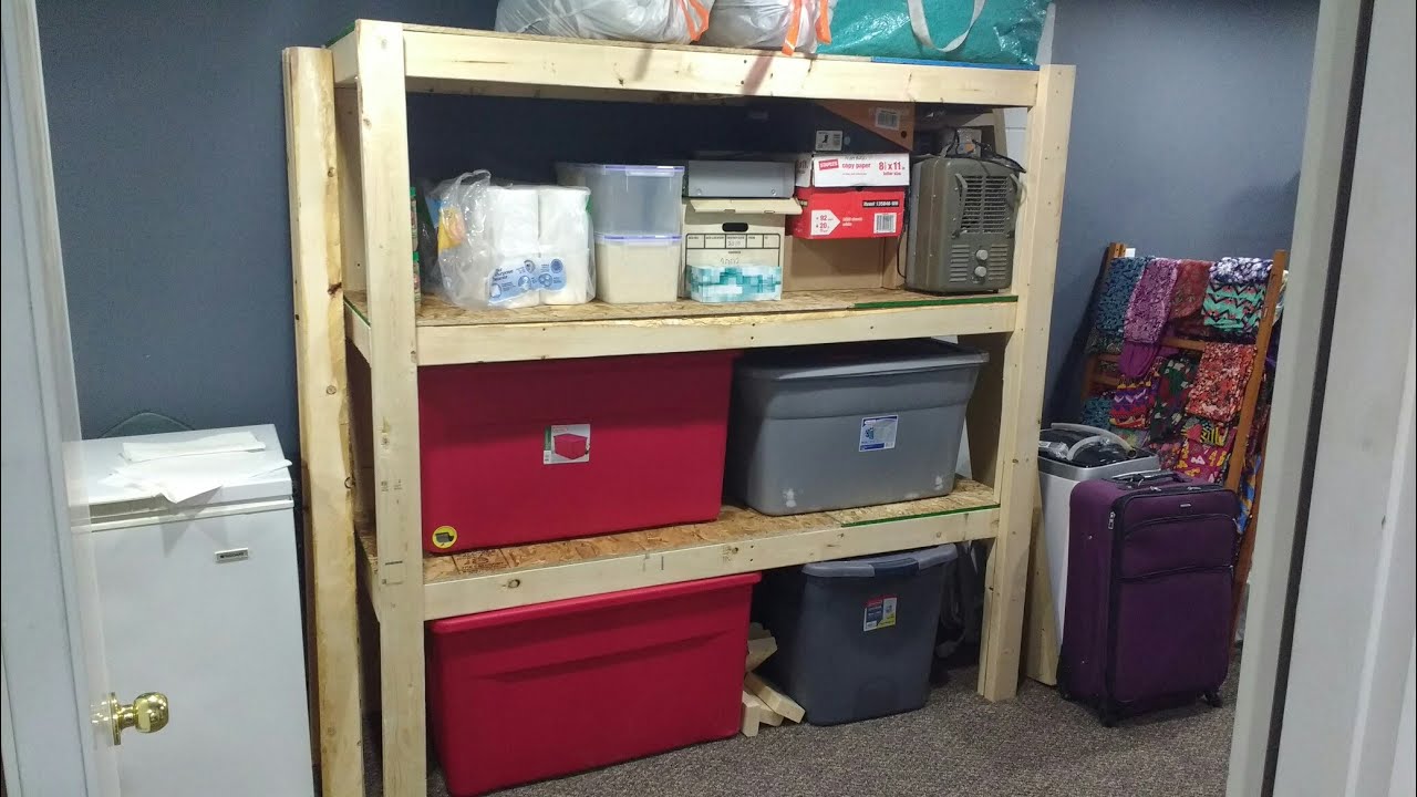 DIY Storage Shelves YouTube