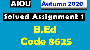 Solved Assignment 8625 II AIOU
