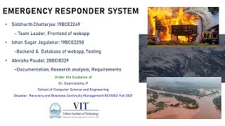 Emergency Responder - Disaster Recovery and Business Continuity Project (BCI3002 )