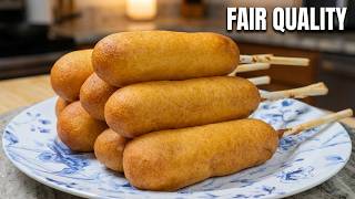 Homemade State Fair Corn Dogs | Golden, Sweet & Savory!!