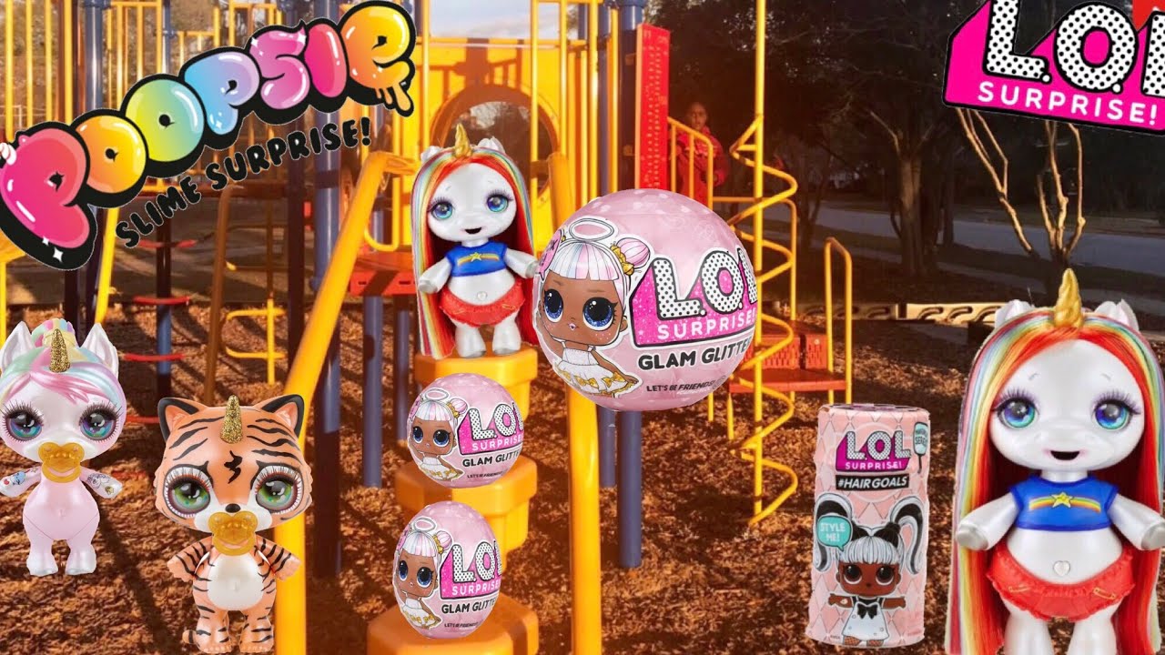 toysrus LOL SURPRISE Scavenger Hunt & Lol Dolls Hide Seek with Poopsie Sparkly Critters at PlayGround