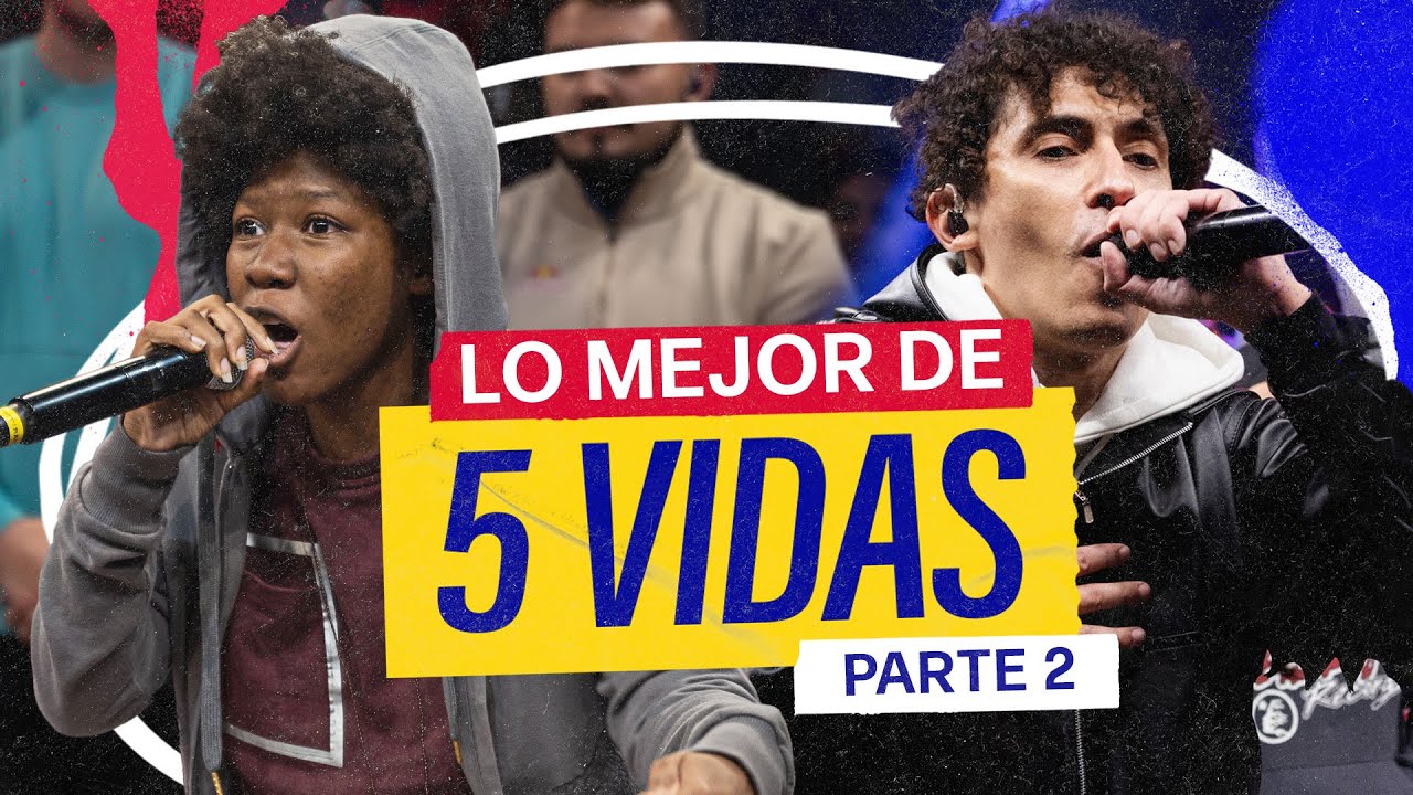 LOS MEJORES MOMENTOS, RIMAS Y PUNCHLINES DE 5 VIDAS PARTE 2 | Red Bull Batalla