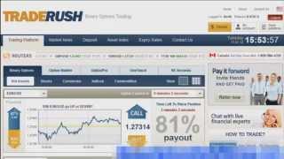 Traderush - 60 seconds Binary Options Strategy