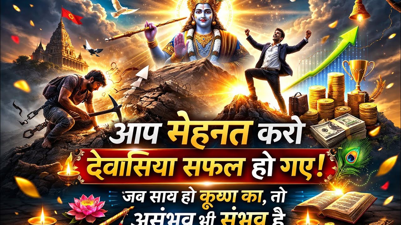 “आज का संघर्ष, कल की सफलता – कर्म और भाग्य का सच”**करम करो भगवान तुम्हारे साथहै 🙏🏻🙏🏻