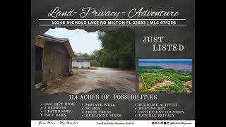 JUST LISTED 10246 Nichols lake in Milton Fl- 11.4 Acres  #realestate #miltonfl #justlisted