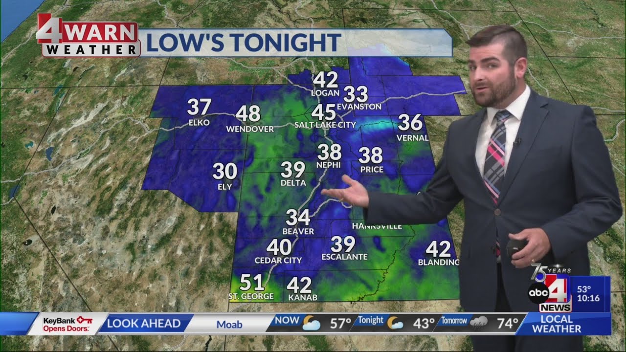 Cool temperatures with freeze warnings overnight - YouTube