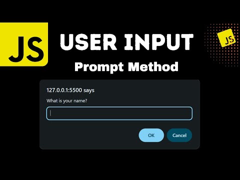 JavaScript User Input Tutorial – Learn prompt() Method Step by Step.