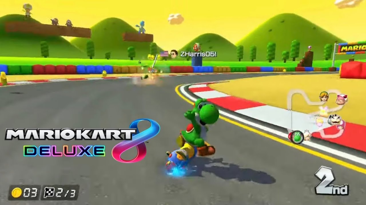 Textbook use of a green shell! [ Mario Kart 8 Deluxe ] - YouTube