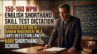 150-160 WPM ENGLISH SHORTHAND SKILL DICTATION ON Disqualification of Khairatabad MLA