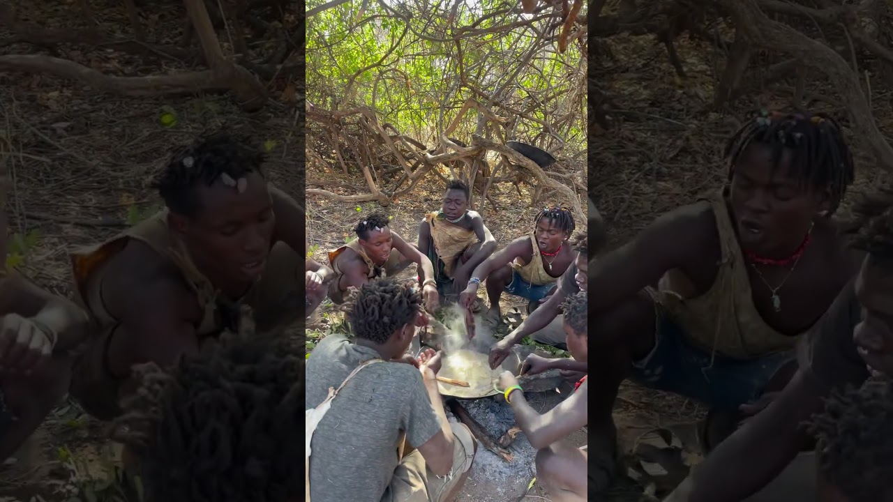 🌿🔥 Echoes Through the Forest: Hadzabe Men in Harmony😍😅