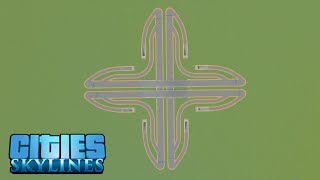 Time-lapse: Simple Highway Interchange |  Cities: Skylines