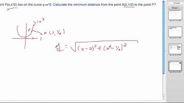 Minimizing Distance Between a point and a parabola.mov